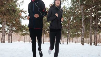 Morning walk in winter