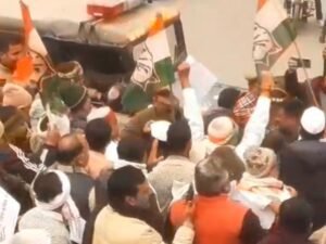 Congress Protest in Gauchar