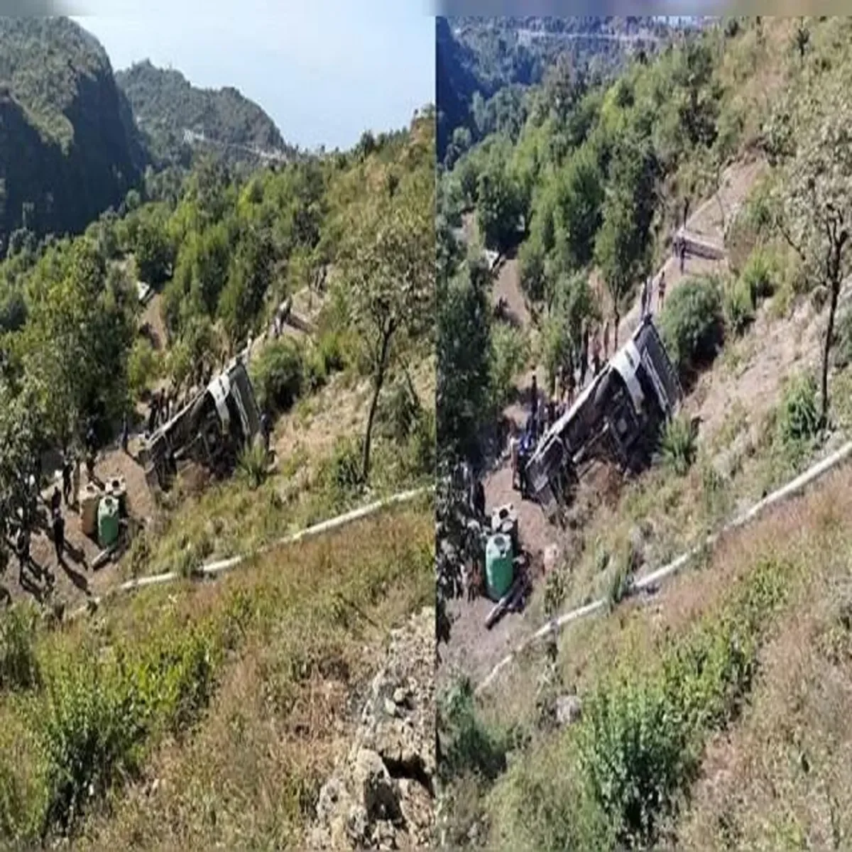 Busaccident - – - हरिपुर-कोटी - मार्ग - पर - रोडवेज - बस - खाई