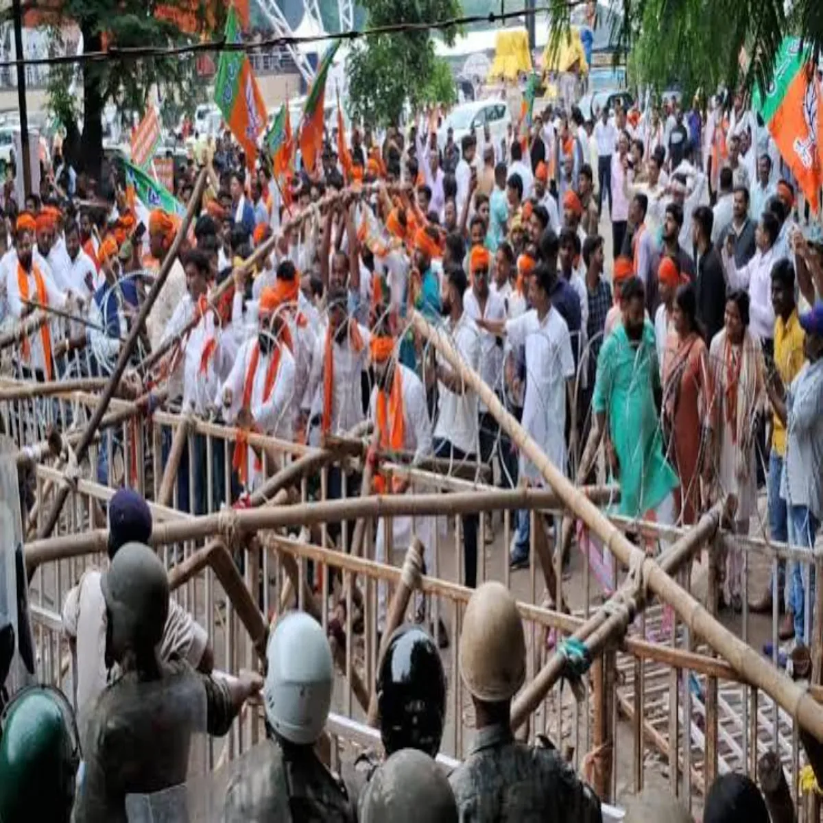 Politicalclash Politicalclash Ranchi Men Bhajpa Kangres